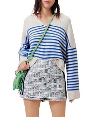 Maje Mariniere Striped Cashmere Sweater