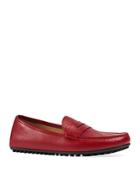 Gucci Men's New Kanye Embossed Leather Loafers