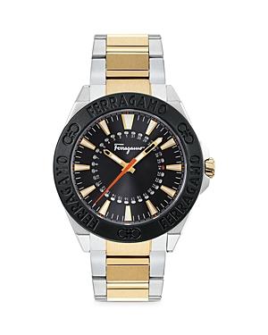 Salvatore Ferragamo Ferragamo Two Tone Bracelet Watch, 43mm