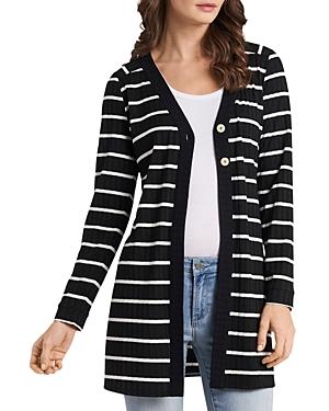 Vince Camuto Bold Stripe Two Button Cardigan