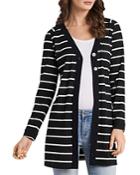 Vince Camuto Bold Stripe Two Button Cardigan