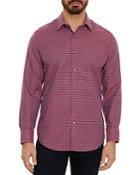 Robert Graham Wesselman Cotton Geo Check Classic Fit Button Down Shirt