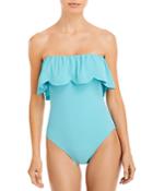 Karla Colletto Imogen Scalloped Bandeau One Piece Swimsuit