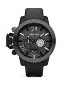 Brera Orologi Militare Black And Gray Ionic-plated Stainless Steel Watch With Black Rubber Strap, 48mm