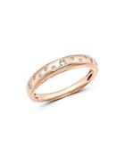 Bloomingdale's Diamond Burnished Band In 14k Rose Gold, 0.20 Ct. T.w. - 100% Exclusive