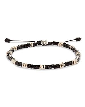 Jonas Studio Men's Sterling Silver & Jet Beaded Bracelet