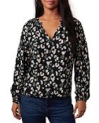 Velvet By Graham & Spencer Lillian Printed Peasant Top