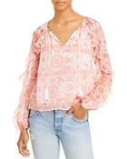 Aqua Kerianne Frill Blouse - 100% Exclusive