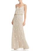 Adrianna Papell Embellished Tiered Gown