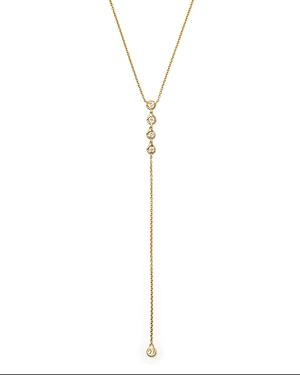 Diamond Y Necklace In 14k Yellow Gold, .20 Ct. T.w.