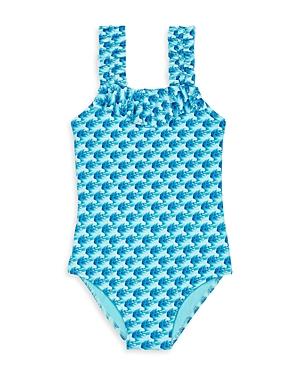 Vilebrequin Girls' Micro Waves One Piece Swimsuit - Little Kid, Big Kid