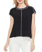 Vince Camuto Contrast Piped Top