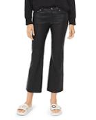 Michael Michael Kors Izzy Cropped Leather Flare Pants
