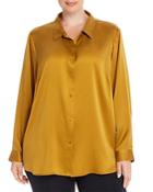 Eileen Fisher Plus Silk Classic Button-down Shirt