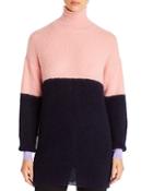 Emporio Armani Color-blocked Turtleneck Sweater