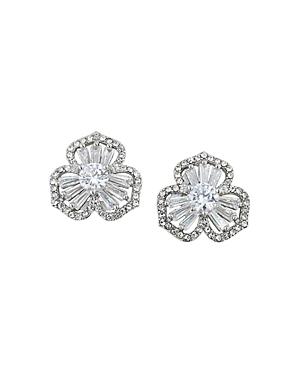 Carolee Pave Flower Stud Earrings