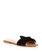 Raye Sandy Suede Knotted Bow Slide Sandals