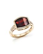 Garnet And Diamond Statement Ring In 14k Yellow Gold - 100% Exclusive