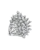 Hueb 18k White Gold Luminus Diamond Cluster Ring