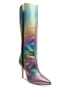 Schutz Women's Maryana Pointed Toe Multicolor High Heel Tall Boots