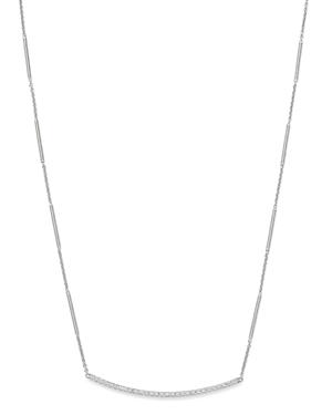 Marco Bicego 18k White Gold Bi49 Diamond Bar Station Necklace, 17 - 100% Exclusive