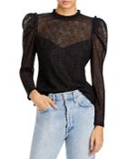 Aqua Puff Sleeve Glitter Top Top - 100% Exclusive