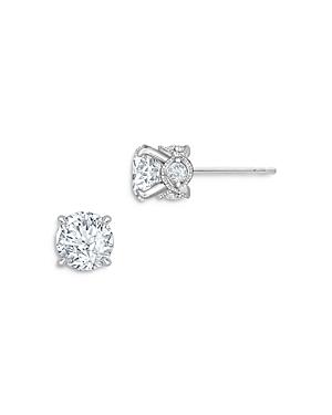 Bloomingdale's Diamond Wrapped Stud Earrings In 14k White Gold, 1.0 Ct. T.w. - 100% Exclusive