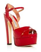 Brian Atwood Women's Madison Patent Leather High-heel Platform Sandals