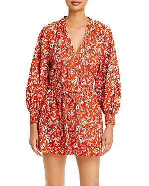 Alice And Olivia Lilian Printed Belted Dress