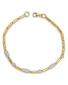 Gurhan 24k/22k Yellow Gold & 18k White Gold Diamond Pave Vertigo Bracelet