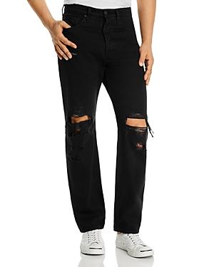 7 For All Mankind Paxtyn Skinny Fit Jeans In Black Destroyed