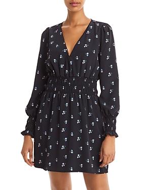 Wayf Delancy Smocked Waist Mini Dress