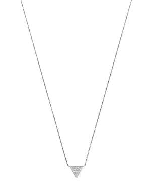 Moon & Meadow Diamond Triangle Pendant Necklace In 14k White Gold, 0.04 Ct. T.w. - 100% Exclusive