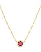Bloomingdale's Ruby Round Bezel Pendant Necklace In 14k Yellow Gold, 16 - 100% Exclusive