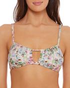 Isabella Rose Liberty Lane Printed Pleated Bikini Top