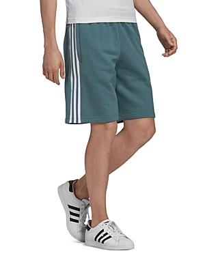 Adidas Originals Cotton French Terry Ombre 3d Trefoil Logo Embroidered Regular Fit Drawstring Shorts