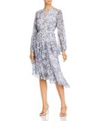 Aqua Printed Ruffled Asymmetric Dress - 100% Exclusive