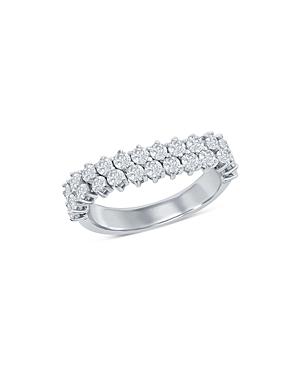 Bloomingdale's Diamond Double Row Ring In 14k White Gold, 1.30 Ct. T.w. - 100% Exclusive