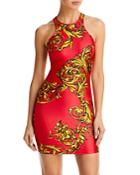 Versace Jeans Couture Garland Print Bodycon Dress