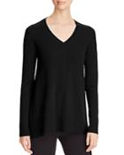 C By Bloomingdale's Arched Hem Cashmere Sweater
