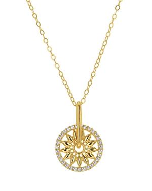 Rachel Reid 14k Yellow Gold Diamond Flower Pendant Necklace, 16-20