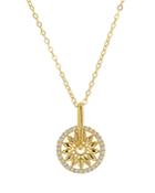 Rachel Reid 14k Yellow Gold Diamond Flower Pendant Necklace, 16-20