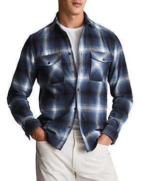 Reiss Brushed Plaid Overshirt