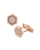 Bloomingdale's Diamond Pave Hexagon Cufflinks In 14k Rose Gold, 0.50 Ct. T.w. - 100% Exclusive