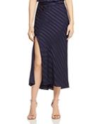 Michelle Mason Diagonal-stripe Silk Skirt