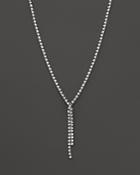 Diamond Lariat Tennis Necklace In 14k White Gold, 4.0 Ct. T.w.