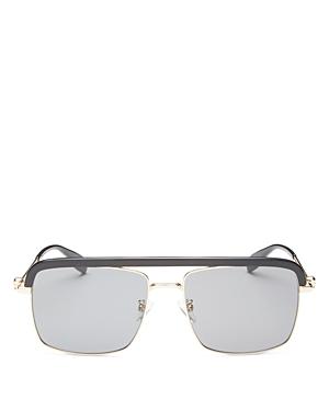 Alexander Mcqueen Men's Brow Bar Aviator Sunglasses, 59mm