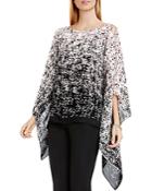 Vince Camuto Shadow Textures Printed Poncho Top