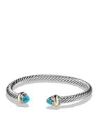 David Yurman Cable Classics Bracelet With Turquoise And 14k Gold