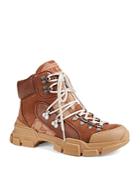 Gucci Women's Journey Leather & Suede Trekking Boots